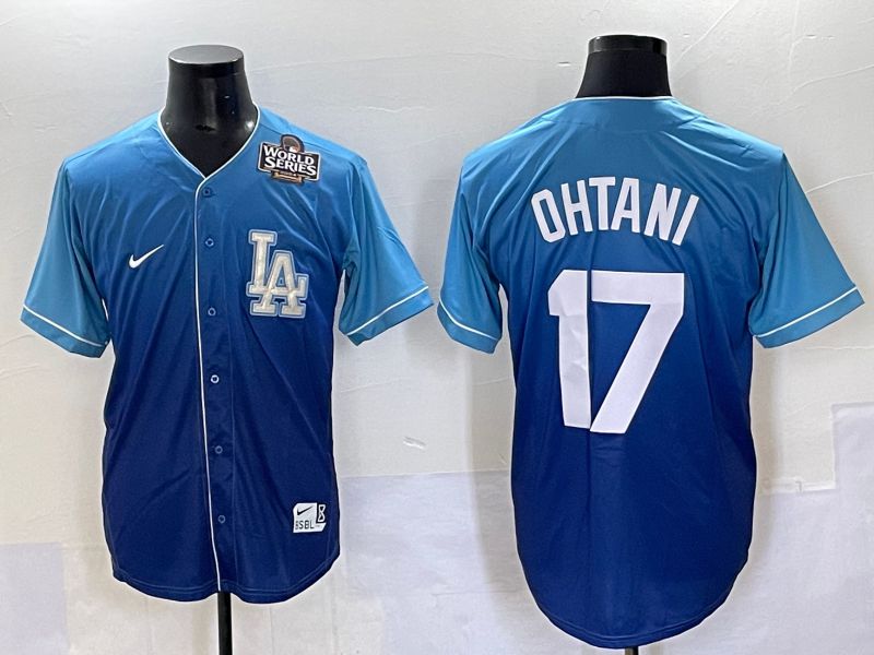 Men 2025 Los Angeles Dodgers #17 Ohtani Blue Nike MLB Jersey Drift style 3